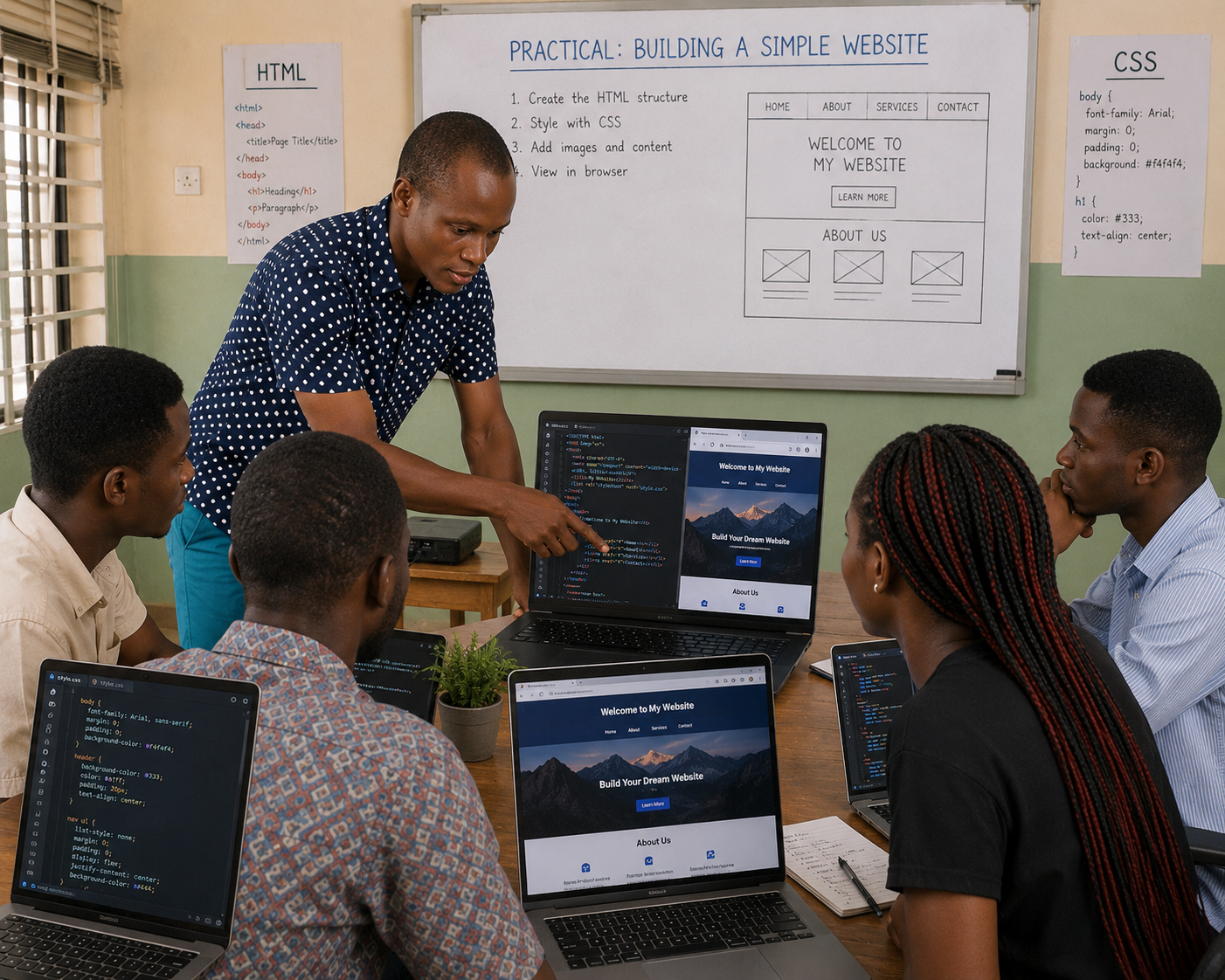 Students at Ascopy Computer School
